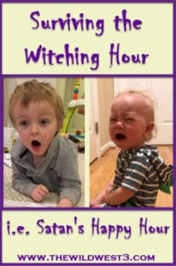 A baby and toddler crying during the witching hour