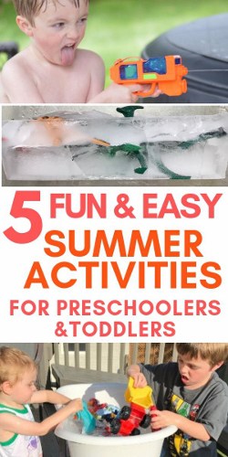 These summer activities for toddlers and preschoolers to do at home are a perfect way to make summer easy and fun (and cheap!). For indoor and outdoor DIY family fun, check out the post.