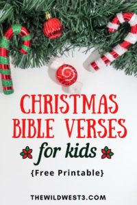 Christmas Bible Verses for Kids - Free Printable Memory Verses