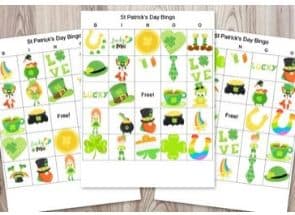 3 Boards for St. Patrick's Day Bingo Activities for Kids