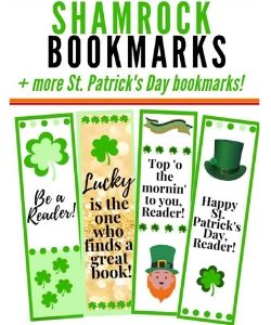 St. patrick's day bookmarks for kids