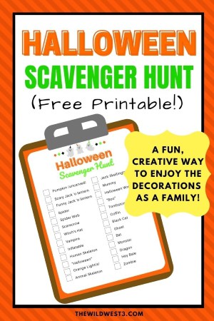 Halloween Scavenger Hunt for Kids Printable {Free!}