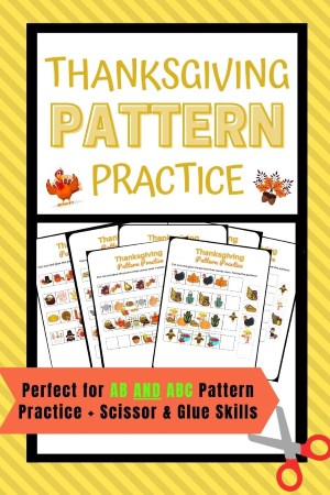 preschool thanksgiving pattern practice and thanksgiving cutting practice pin image 2