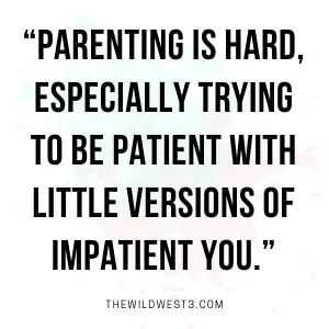 Parenting is hard, especially trying to be patient with little versions of impatient you."