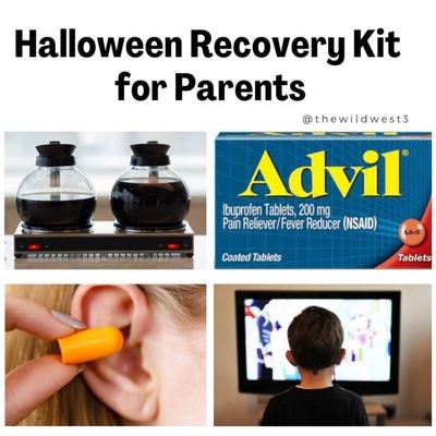 funny parents halloween recovery kit